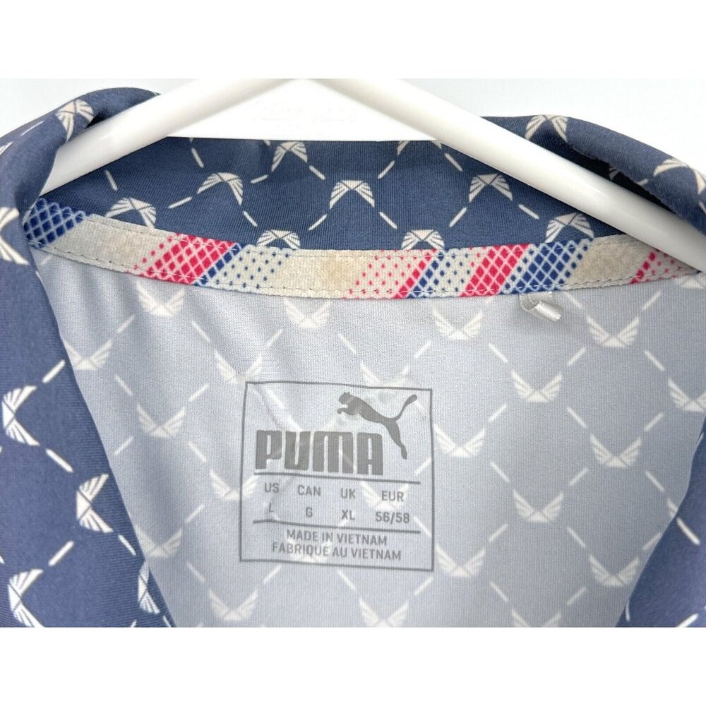 Puma Volition Shirt America Performance Polo Men Size Large Blue Aerie World Cup - Picture 4 of 6